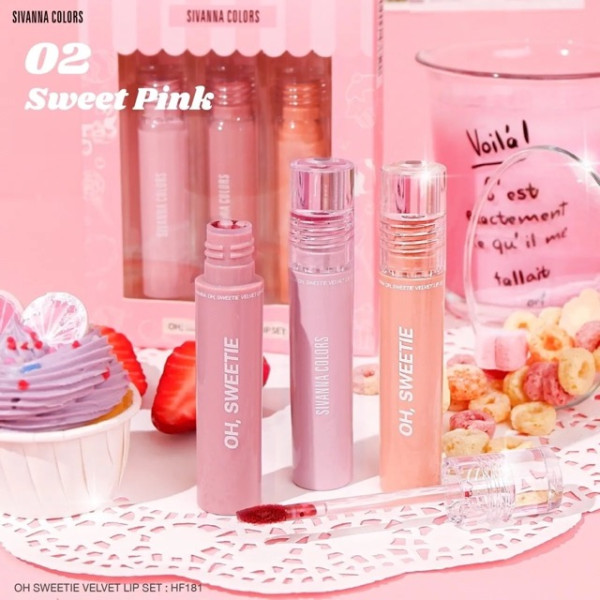 Sivanna OH Sweetie Velvet Lip Set - HF181