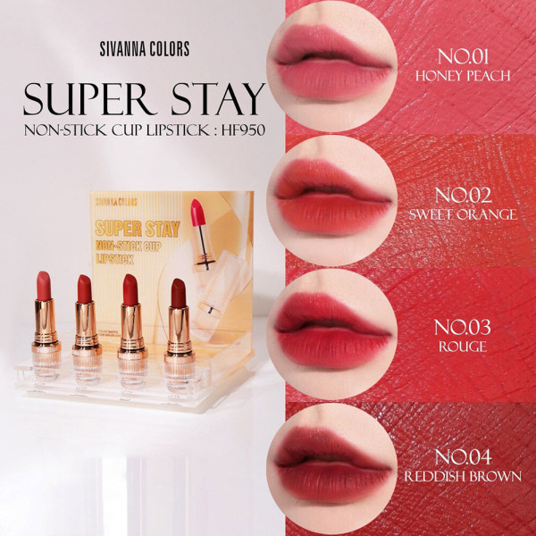 Sivanna Super Stay Non-Stick Cup Lipstick - HF950